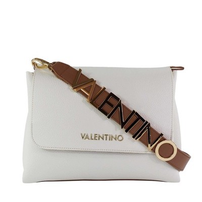 VALENTINO Alexia SchultertascheHandtasche Umhängetasche Crossbody Weiß/Braun