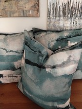 3 New, Handmade Cushion Covers In John Lewis Shiomi Fabric 45cm