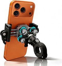 Motorcycle Phone Mount with Vibration Dampener, Aluminum Alloy Bike Phone Holder