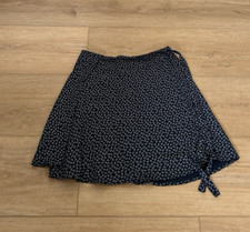 Brandy Melville Genevieve Wrap Skirt Navy Floral Made In Italy One Size