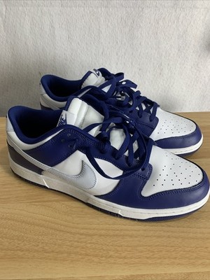 Nike Dunk Low Deep Royal Blue Football Grey White Shoes DV0833-401 Men's 13