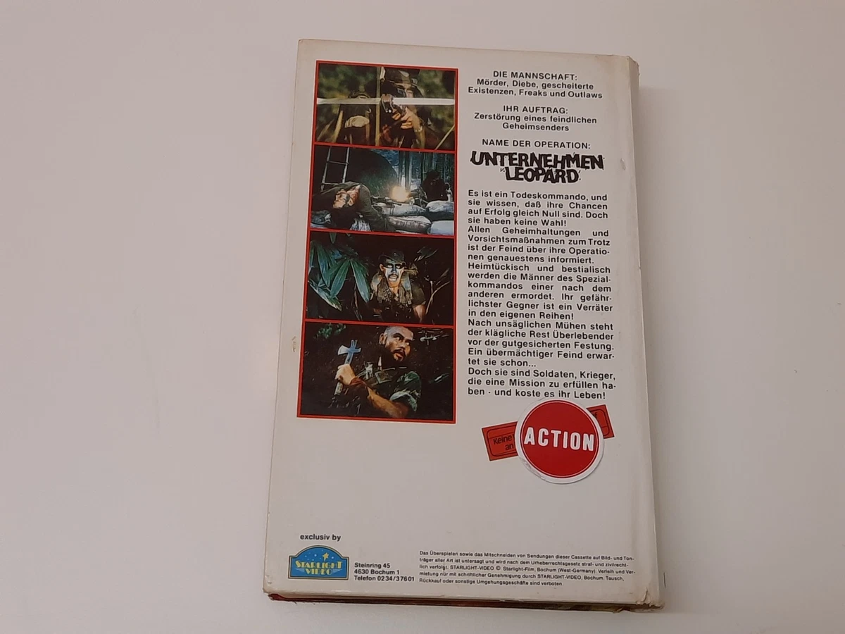 Unternehmen Leopard 1986 Uncut VHS German PAL Video Hartbox Soldier Warriors