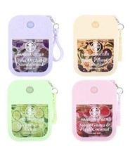 4xPcs Hand Sanitizer Spray Perfume Mist 35ml Silicone Case & Clip Assorted.