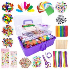 1405 Pcs Art and Craft Supplies for Kids, Toddler DIY Craft Art Supply Set In...