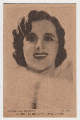 Margaret Livingston vintage 1930s Estrellas del Cine Postcard from Spain #155 E5