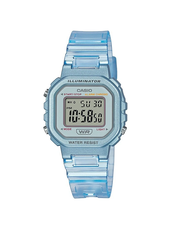 Casio Women's Watch Blue Resin Band Calendar Daily Alarm 30MM LA20WHS-2A