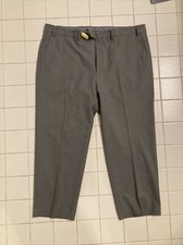 Chaps Ralph Lauren Men's Grey Polyester Blend Dress Pants 40 X 27 **hemmed**