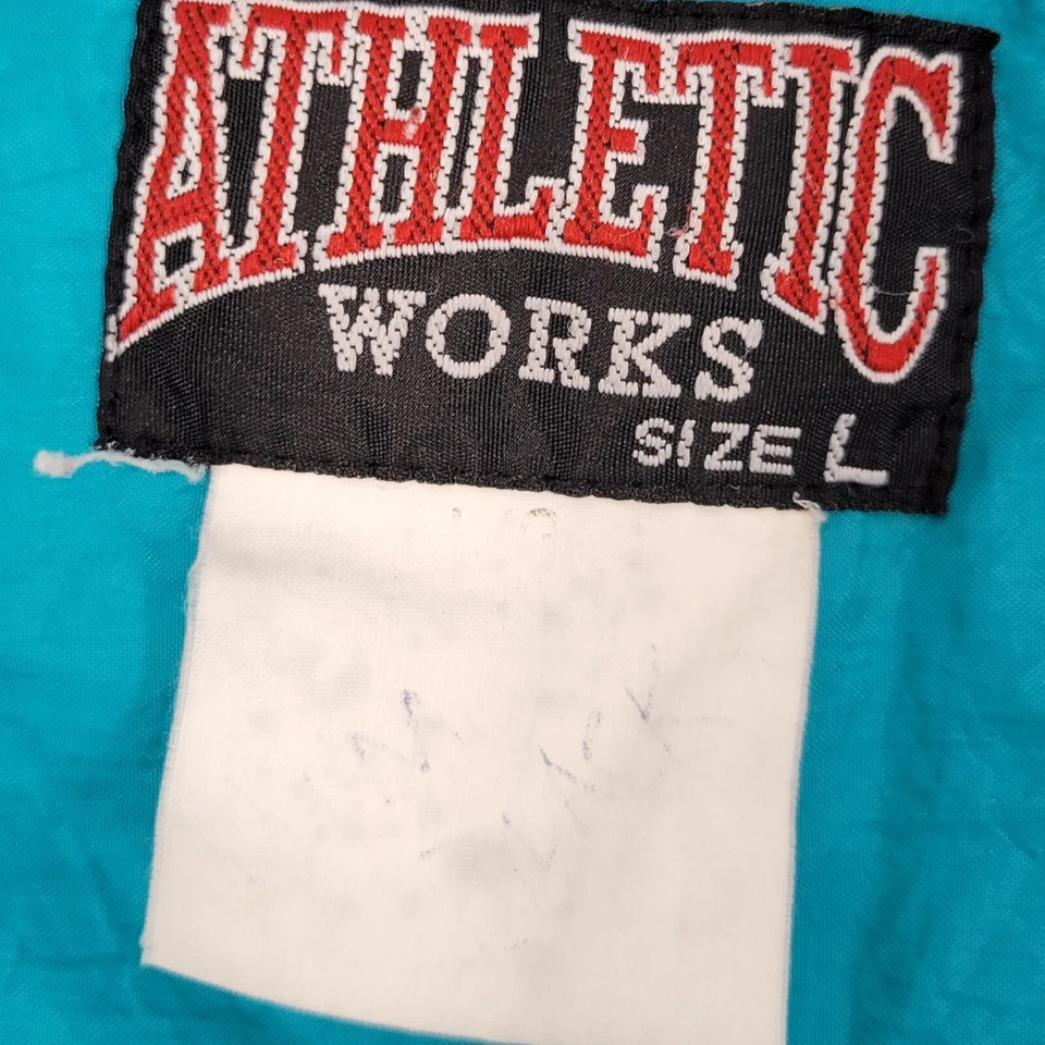 Vintage Athletic Works Multicolor Full Zip Mock Neck Windbreaker Jacket Large - Image 2 of 3