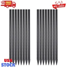 Rebar Stakes 24 Inch Ground Straight Rebar Stakes (16pcs), Heavy Duty
