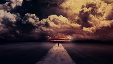 Landscape dark art sky clouds outdoors Custom Gaming Mat Desk