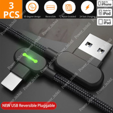 3 Pack Mcdodo 90 Degree Elbow USB Cable Charger Cord For iPhone 11 12 13 14 Pro