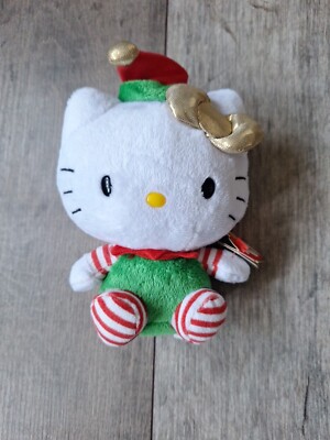 Hello Kitty Beanie Babys Weihnachten Elfe Katze 2012 6 Zoll