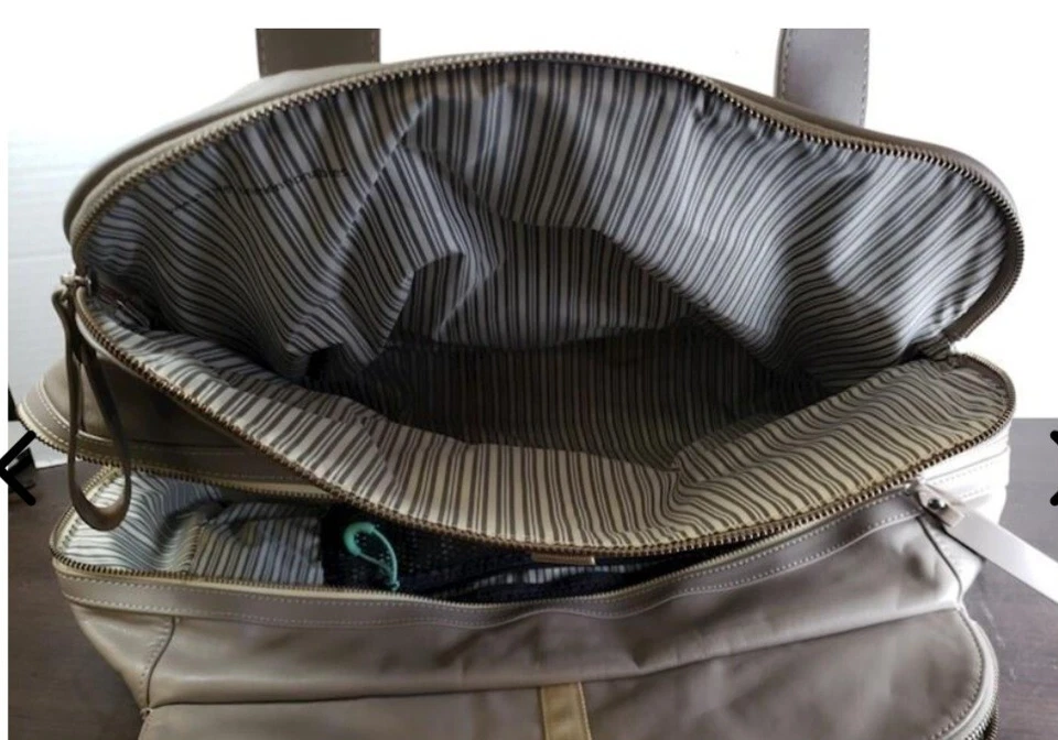 Bolso de hombro Lululemon Two Times A Yogi gris de lona para llevar yoga fin de semana Foto 3 de 4