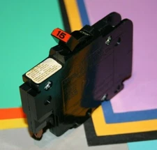 FEDERAL PACIFIC 15 AMP THIN STAB-LOCK BREAKER "NICE"