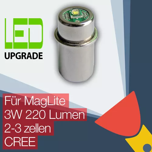 MagLite LED Upgrade Ersatz lampe Taschenlampen 2D/2C 3D/3C zellen CREE CNC - Bild 1 von 1