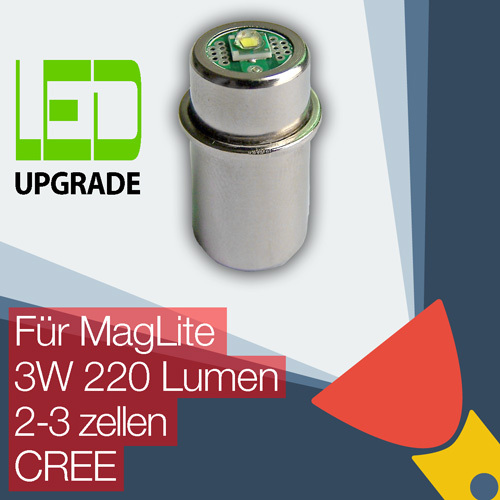 Maglite Led Upgrade Ersatz Lampe Taschenlampen 2D/2C 3D/3C Zellen Cree Cnc-image