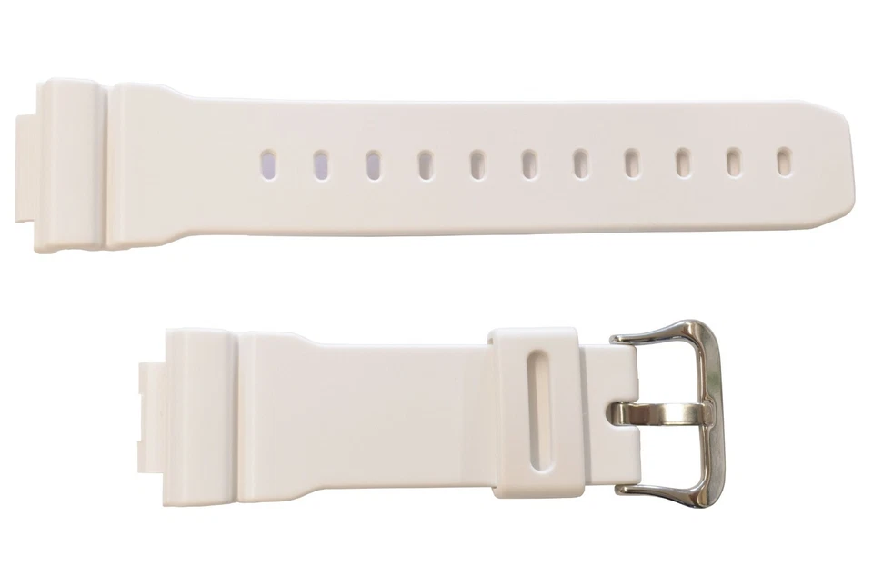 Correa de reloj CASIO DW-5600FS-7 DW-5600WB-7 DW-6900MR-7 DW-6900SN-7 blanca genuina Foto 2 de 3