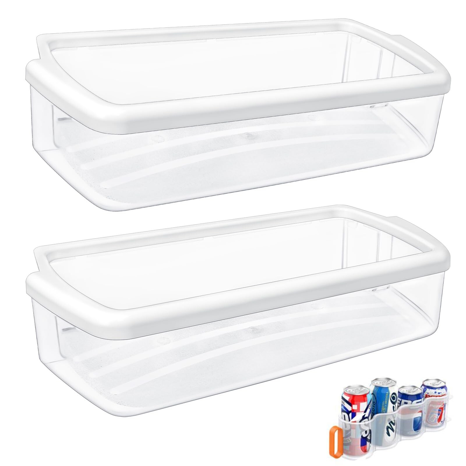 [2 PACK] UPGRADED WPW10321304 Refrigerator Door Shelf Bin Compatible with Whi...