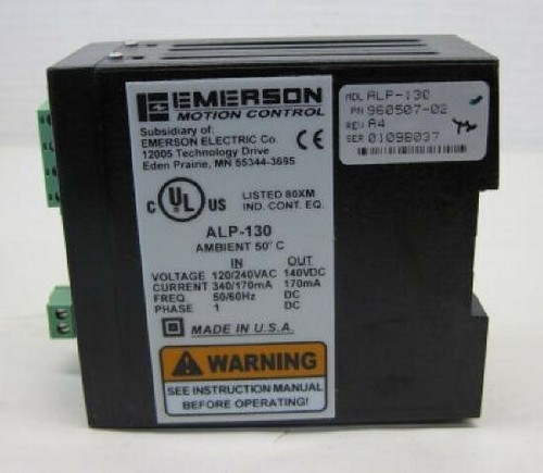 Emerson 960507-02 ALP-130 Auxiliary Logic Power Supply 120/240VAC In, 140VDC Out - Picture 3 of 4