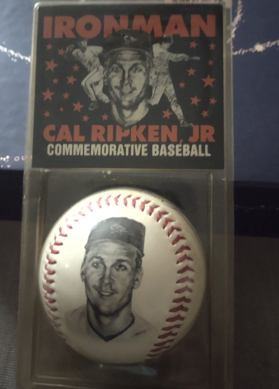 Cal Ripken Jr Ironman Commemorative Baseball Facsimile Signature With