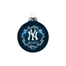 2014 New York Yankees Topperscot USA Glass Ball Christmas Ornament New