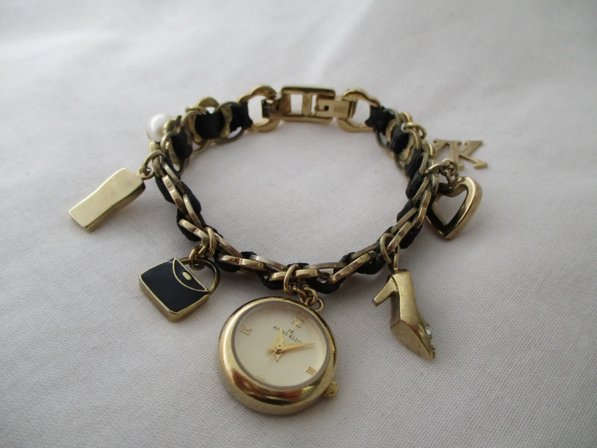 Anne Klein Women's Goldtone Charm Watch - QVC.com