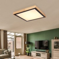 Deckenleuchte Deckenlampe Wohnzimmerlampe Holzlampe Cct Landhaus Opal Led B 39Cm