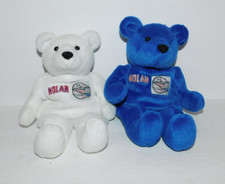 2 NEAT 8" SALVINO'S BEANIE TOY STUFFED BEAR NOLAN RYAN EXPRESS COOPERSTOWN