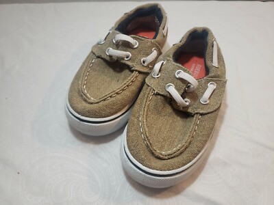 Roebuck & Co Boys Size 3M Slip on Tan Color Boat Shoes Style - Skip Pre-Owned 