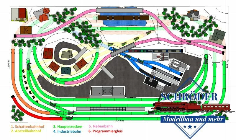 GP-015Tr Track Plan (32 Pages) H0 Trix C Track Track Plan Winkelberg 300x160cm - Image 4 of 4