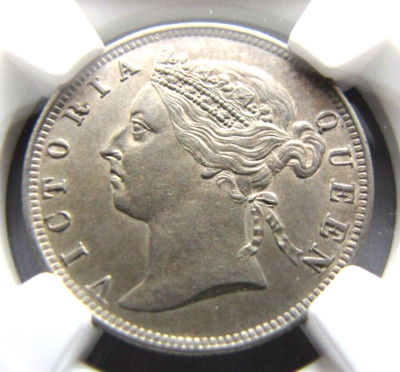 Straits Settlements 20 Cents 1895 NGC AU 55- Very choice ! | eBay