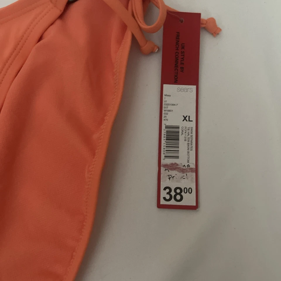 UK Style by French Connection Swim Suit Bottoms Women’s Size XL Orang NWT - Image 4 of 4