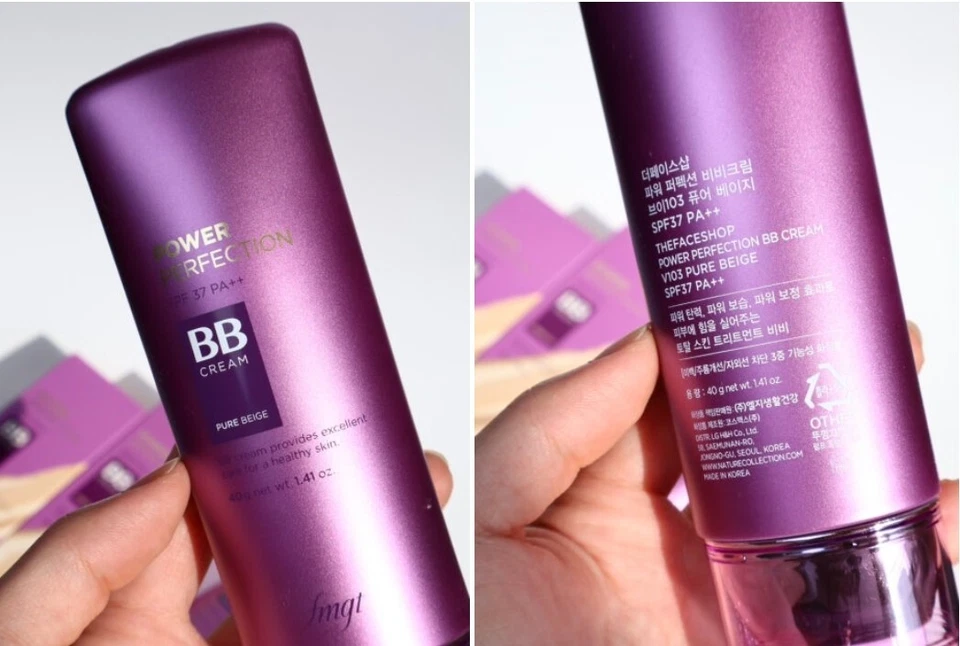 THEFACESHOP fmgt Power Perfection BB Cream 40g SPF37 PA++ Pure Beige Korean bb - Image 3 of 4
