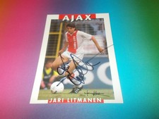 Jari Litmanen Ajax Amsterdam  signiert signed Autogramm auf Autogrammkarte