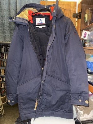 Holubar Alcan Navy Down Parka Alpaca Lined Hood Men s USA Medium EU L/4 LNWOT