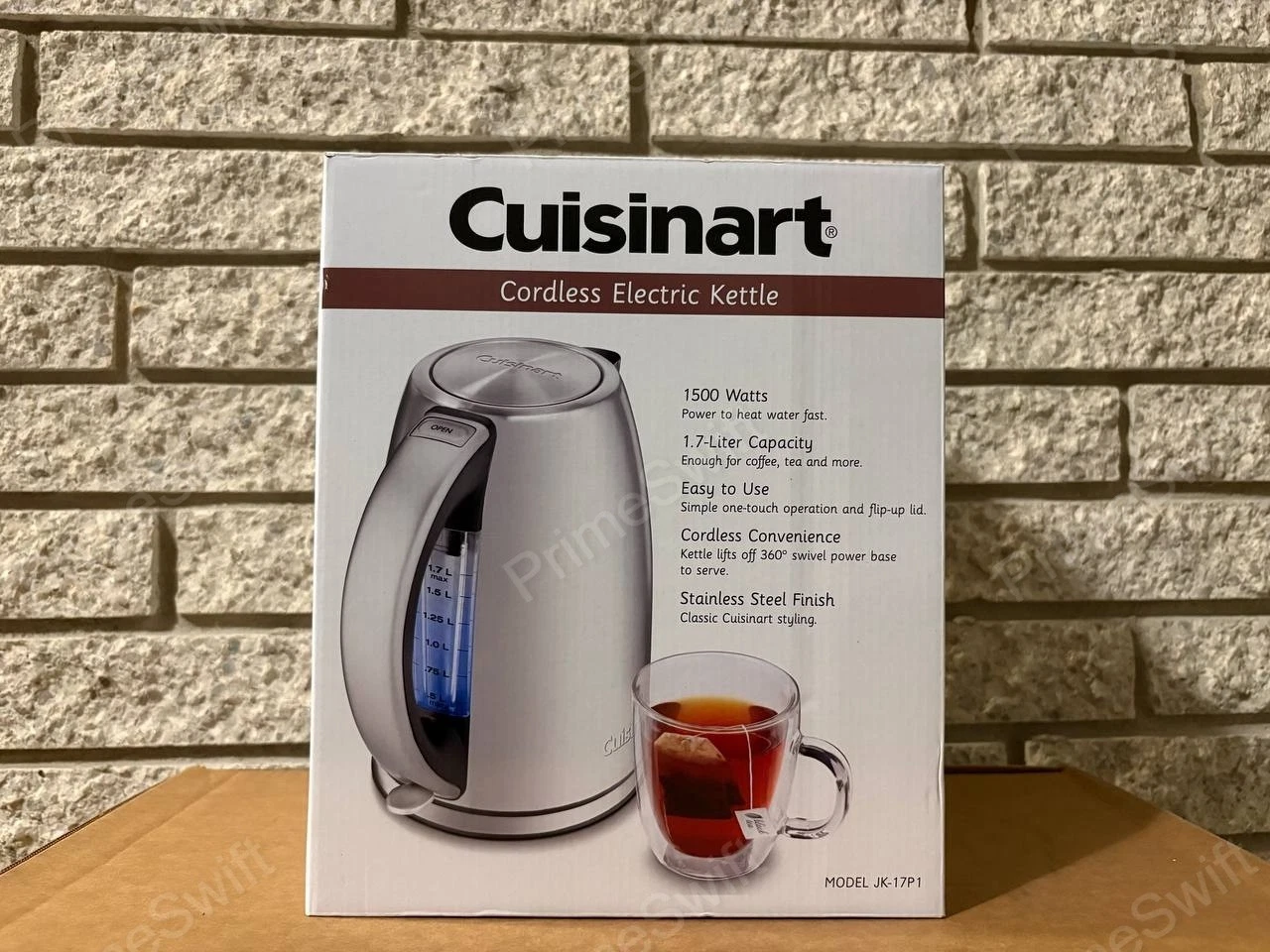 Cuisinart 1.7-Liter Cordless Electric Kettle Stainless Steel 1500W JK-17P1 - NEW
Opens in a new wind