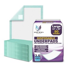 Disposable Bed Pads for Adults 23 x 36 50 Count - Super Absorbent and Water...
