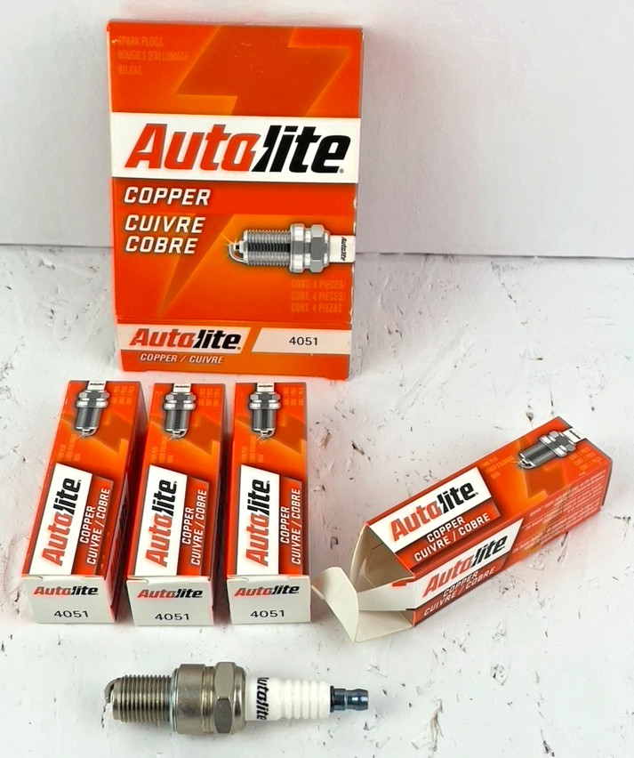 4051 Autolite Spark Plug, Copper xref. Champion Spark Plug # 805  4 pack