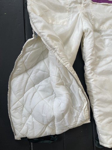 RARE Vintage Coleman Boulder Parts Corp Snow Suit Full Body Suit Retro White - Picture 11 of 18