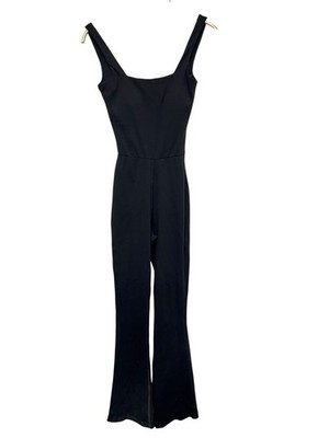 New TS By Thrive Societe Black Stretch Wide-Leg Jumpsuit
