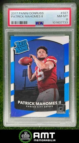 1607733 2017 Panini Donruss #327 Patrick Mahomes II RC Kansas City Chiefs PSA 8