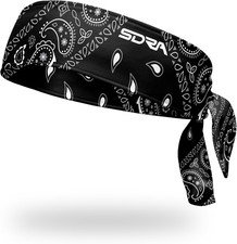 Suddora Paisley Print Bandana Headband, Multi-Sport Boho Style Bandana, Non-Slip