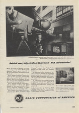 1947 Radio Corp of America Full Page Ad / X-Acto Knives Tools Full Page Ad
