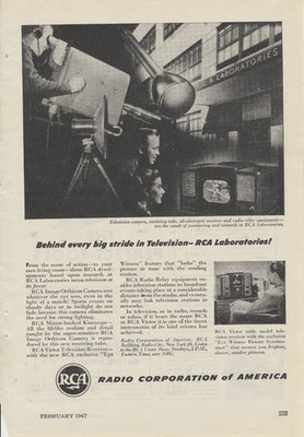 1947 Radio Corp of America ganzseitige Anzeige / X-Acto Knives Tools ganzseitige Anzeige
