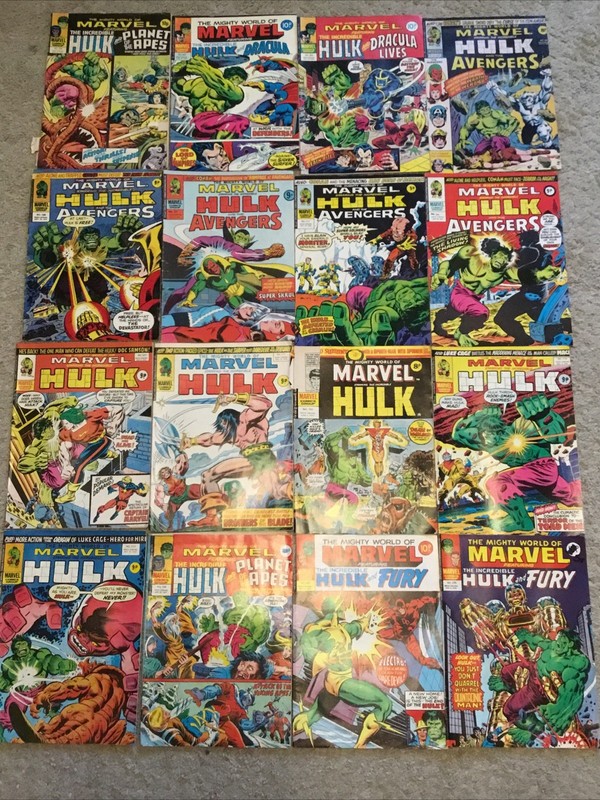 The Mighty World of Marvel Conics Job Lot x16 - 1970s UK - RARE - Hulk Dracula