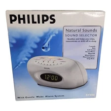Philips Natural Sounds ST400 Alarm Clock Sound Machine White Noise Sleep Therapy