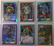 Topps Chrome 2025 MLS 6-Card Lot; All #’d &amp; Autographs, Mukhtar, Blake, + more! 
