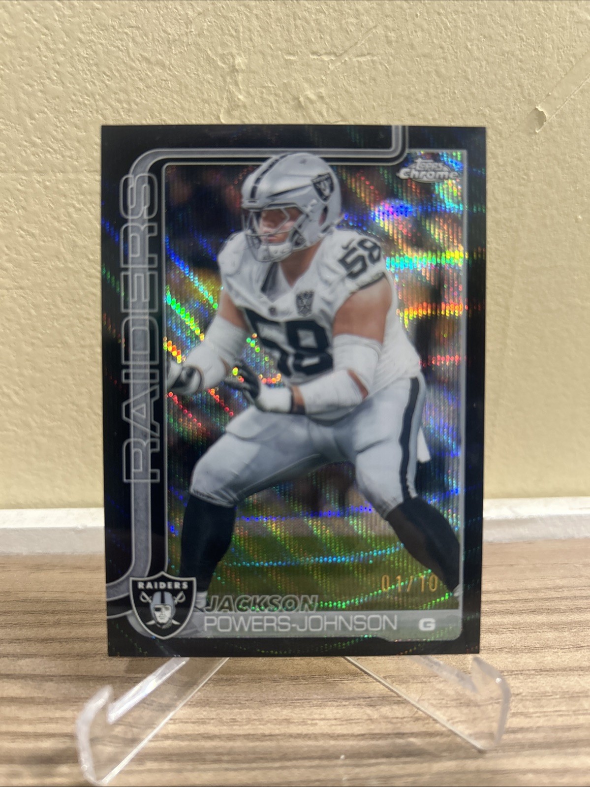 2025 Topps Chrome Jackson Powers-Johnson #177 Black Wave Refractor /10