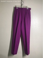 Pendleton Womens Purple High Waist Pleated Wool Dress Pants - Petite Size 6