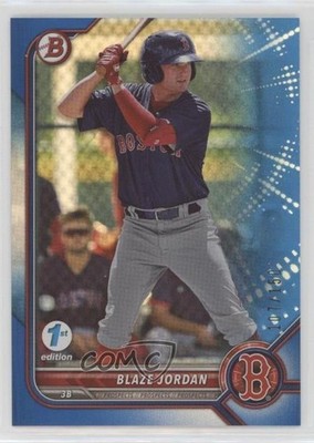 2022 Bowman 1st Edition Blue Foil 107/150 Blaze Jordan #BPPF-58 0s9t